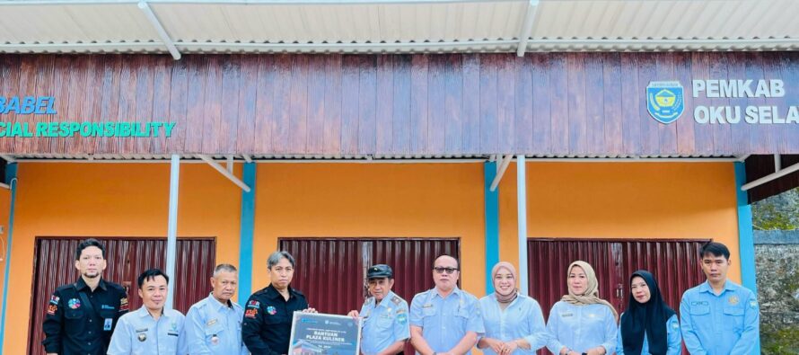 DUKUNG PENGEMBANGAN POTENSI WISATA LOKAL, BANK SUMSEL BABEL BANGUN PLAZA KULINER CSR BANK SUMSEL BABEL DI OBJEK WISATA AIR TERJUN SUBIK TUHA KECAMATAN BPR RANAU TENGAH