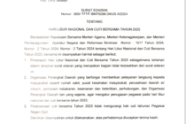 SE HARI LIBUR NASIONAL DAN CUTI BERSAMA 2025