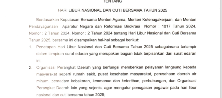 SE HARI LIBUR NASIONAL DAN CUTI BERSAMA 2025