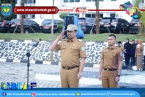 HARI PERTAMA BERTUGAS, BUPATI OKU SELATAN ABUSAMA, S.H. PIMPIN APEL GABUNGAN DI LINGKUNGAN PEMKAB OKU SELATAN