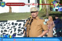 BUPATI OKU SELATAN PIMPINAN APEL GABUNGAN PEMKAB OKU SELATAN USAI HARI RAYA IDUL FITRI 1446 HIJRIAH