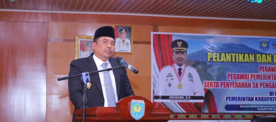 BUPATI KABUPATEN OKU SELATAN ABUSAMA LANTIK 94 PNS DAN PPPK DI LINGKUNGAN PEMKAB OKU SELATAN TAHUN 2025.