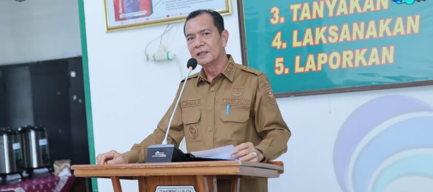 WAKIL BUPATI H MISNADI SAMBUT KUNJUNGAN KERJA TIM PENGAWAS DAN EVALUASI TMMD KE-124 TAHUN 2025