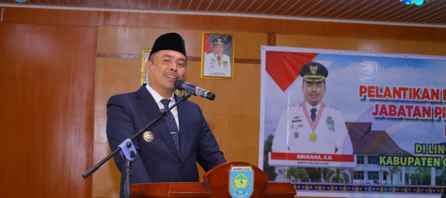 BUPATI OKU SELATAN ABUSAMA, S.H. LANTIK PEJABAT PIMPINAN TINGGI PRATAMA, PNS, DAN PPPK