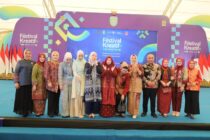 KETUA DEKRANASDA OKU SELATAN HADIRI FESTIVAL KREATIF SRIWIJAYA SUMATERA SELATAN DAN LAUNCHING WASTRA SUMSEL