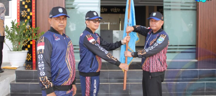 PELEPASAN KONTINGEN OKU SELATAN MENUJU PORPROV SUMSEL XV TAHUN 2025, BUPATI TITIP PESAN SPORTIVITAS DAN SEMANGAT PRESTASI
