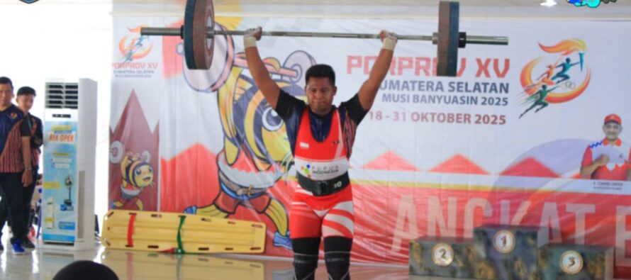 CABOR ANGKAT BESI OKU SELATAN SUMBANG 3 EMAS, 6 PERAK, DAN 1 PERUNGGU DI PORPROV XV SUMSEL