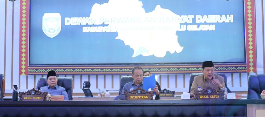 WABUP OKU SELATAN HADIRI RAPAT PARIPURNA DPRD AGENDA PANDANGAN UMUM FRAKSI TERHADAP RAPERDA PERTANGGUNGJAWABAN APBD 2025